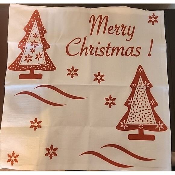 Other - 18" x 18" Decorative Pillow Case "Merry Christmas" NEW
